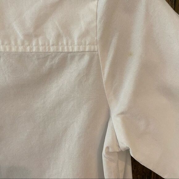 Soft Surroundings Sz XS White Cotton Pockets Collar Long Sleeve Tunic - Picture 6 of 9